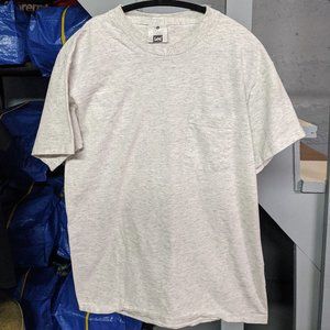 Lee Solid Blank  Pocket T Shirt Grey Made in USA